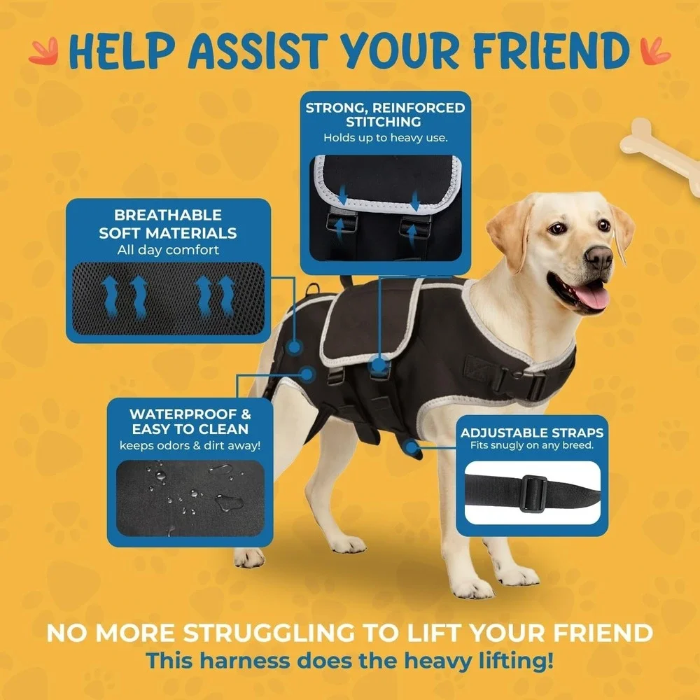 XL Dog Lift Harness Mobility Support‎ Full Body Sling for Large Injured Dogs